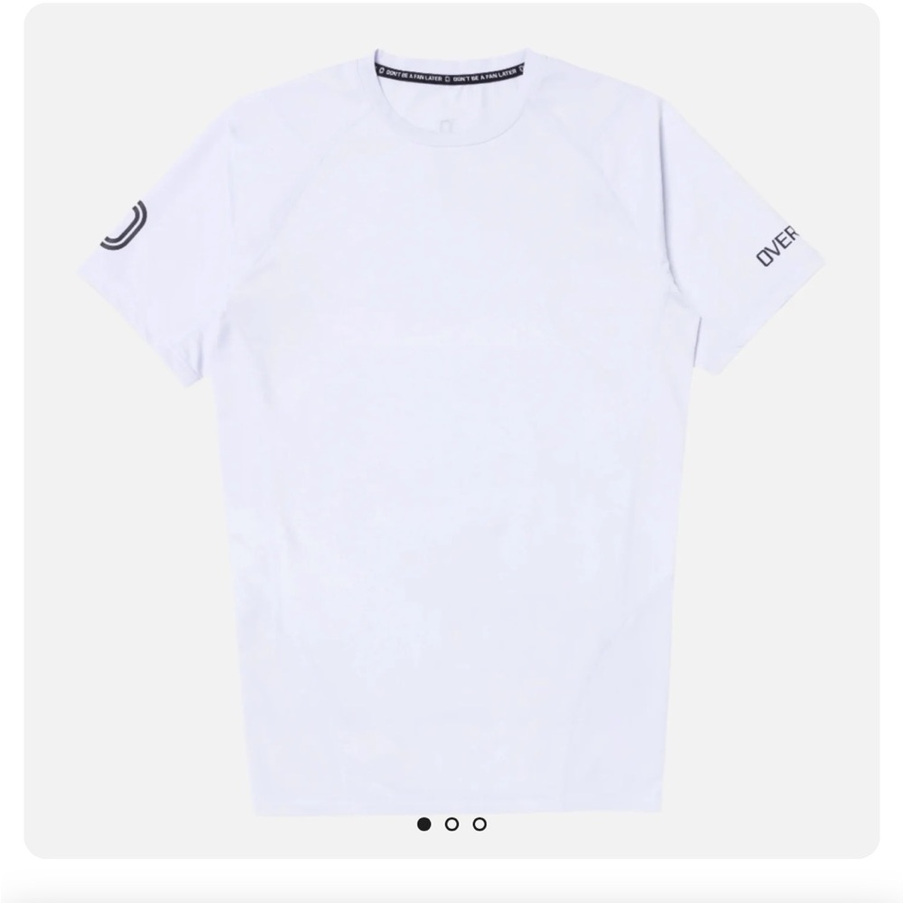 Overtime White Compression shirt -youth large
